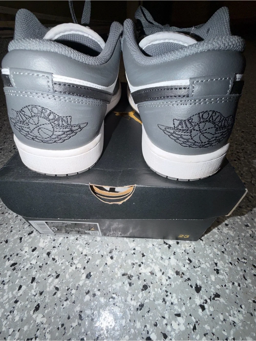 Jordan Low-Top Sneakers in Gray and White